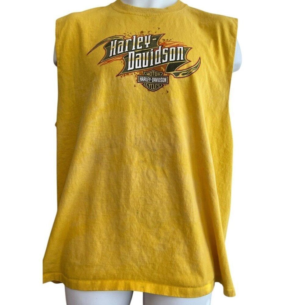 Mens XL Harley Davidson Motorcycles Mad River Sandusky Ohio Tank Top T Shirt